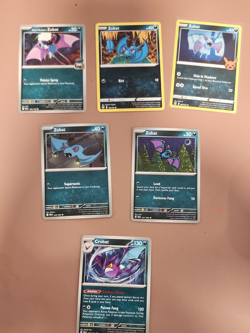 Zubat & Crobat Card Lot - Blue